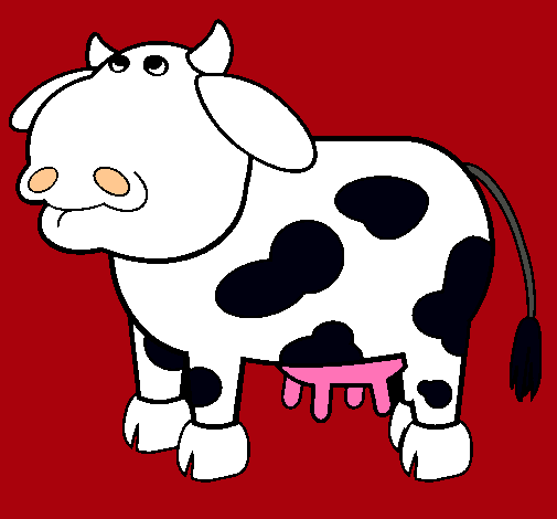 Dibuix Vaca pensativa pintat per jonathan g.b
