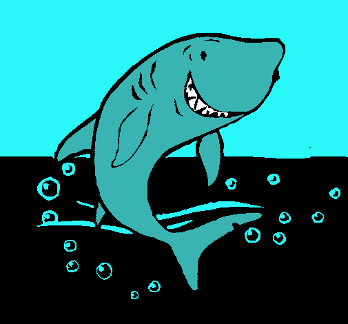 Dibuix Tiburón pintat per jonatan g.b