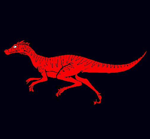 Dibuix Velociraptor  pintat per jonatan g.b