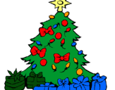 Dibuix Arbre de Nadal pintat per Aran