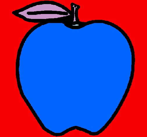Dibuix poma pintat per rosa