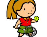 Dibuix Noia tennista pintat per Berta Soriano