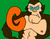 Dibuix Goril·la pintat per guillem palOMERAS