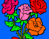 Dibuix Ram de roses pintat per santiago