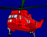 Dibuix Helicòpter al rescat  pintat per   IONA b s 