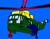Dibuix Helicòpter al rescat  pintat per JAVIER