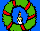 Dibuix Corona de nadal II  pintat per laura8
