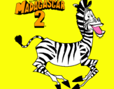 Dibuix Madagascar 2 Marty pintat per ruth  llao  carreras