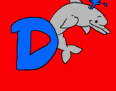 Dibuix Dofí pintat per claudia.v.c