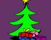 Dibuix Avet i regals  pintat per arbre!!!! :)