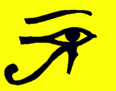 Dibuix Ull Horus pintat per jonathan .g.b