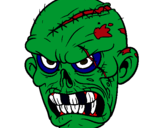 Dibuix Zombie pintat per cara