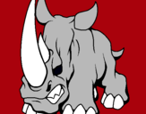 Dibuix Rinoceront II pintat per ruth  llao  carreras
