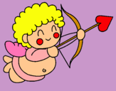 Dibuix Cupido pintat per laura