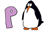Dibuix Pingüi pintat per anònim