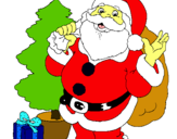Dibuix Santa Claus i un arbre de nadal  pintat per MIREIA 