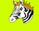 Dibuix Zebra II pintat per papallona