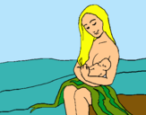 Dibuix Mare amb la seva nadó pintat per joana
