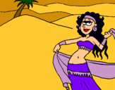 Dibuix Sahara pintat per maria farré valde