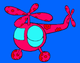 Dibuix Helicòpter adornat  pintat per laura