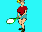 Dibuix Noia tennista pintat per MAFIVI