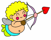 Dibuix Cupido pintat per joana i laia