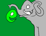 Dibuix Elefant pintat per anna