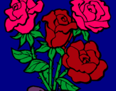 Dibuix Ram de roses pintat per LAIA CASTELLANOS