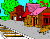 Dibuix Estació de tren pintat per soraida wandaogo naomi
