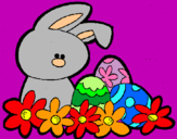 Dibuix Conillet de Pasqua pintat per tania