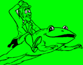 Dibuix Follet i granota pintat per julia