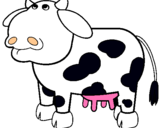 Dibuix Vaca pensativa pintat per jonathan .g.b