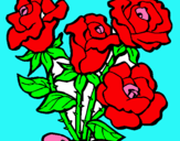 Dibuix Ram de roses pintat per Lara Martinez