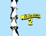 Dibuix Madagascar 2 Pingüins pintat per nadal
