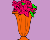 Dibuix Gerro de flors  pintat per Aroa