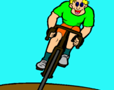 Dibuix Ciclista amb gorra  pintat per Meritxell Mitjavila