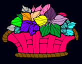 Dibuix Cistell de flors 8 pintat per clàudia
