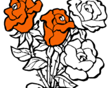 Dibuix Ram de roses pintat per AURIA