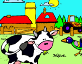 Dibuix Vaca en la granja  pintat per NARTINA BARAÑAS