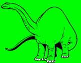 Dibuix Braquiosauri II  pintat per juan