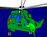 Dibuix Helicòpter al rescat  pintat per guillem .g .c