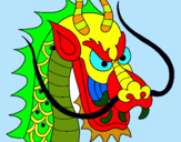 Dibuix Cap de drac pintat per guillem