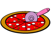 Dibuix Pizza pintat per eva rock
