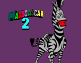 Dibuix Madagascar 2 Marty pintat per blanca