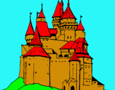 Dibuix Castell medieval pintat per mariona