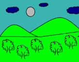 Dibuix Muntanyes 4 pintat per jan t.f.
