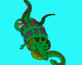 Dibuix Anaconda i caiman pintat per SERP I COCODRIL