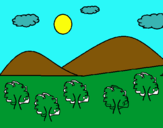Dibuix Muntanyes 4 pintat per laura