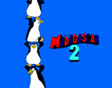 Dibuix Madagascar 2 Pingüins pintat per ovejitas
