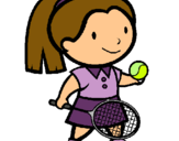 Dibuix Noia tennista pintat per Teresa Farres